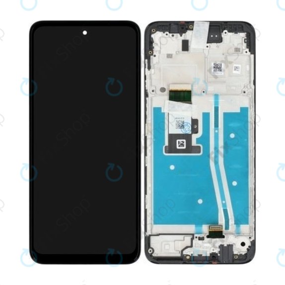 Motorola Moto G53 5G - LCD Displej + Dotykové Sklo + Rám (Black) - 5D68C22150 Genuine Service Pack