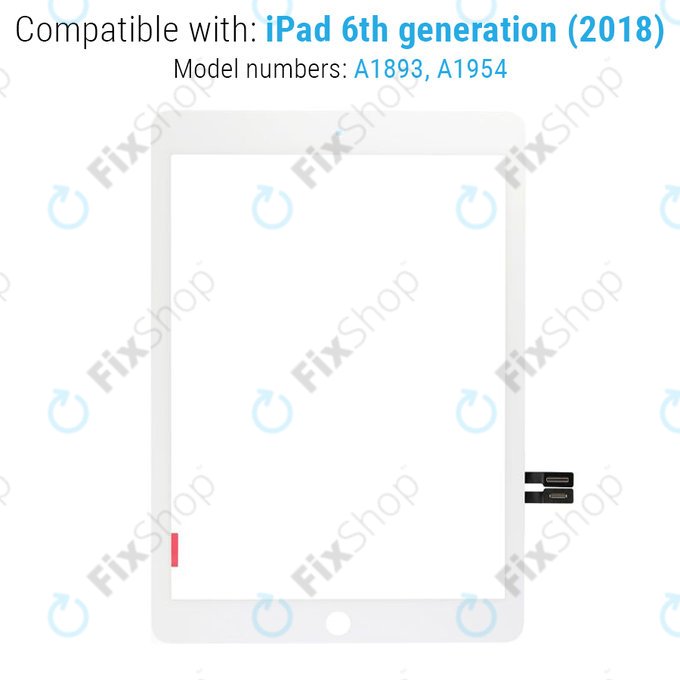 Dotykové sklo pro iPad (6th Gen 2018), White