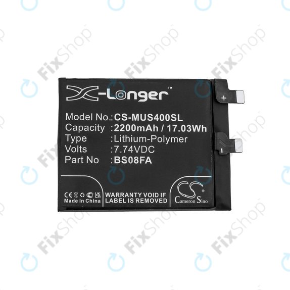 Baterie pro Xiaomi Black Shark 4, 2200mAh, Li-Pol, 7.74 V, BS08FA, HQ