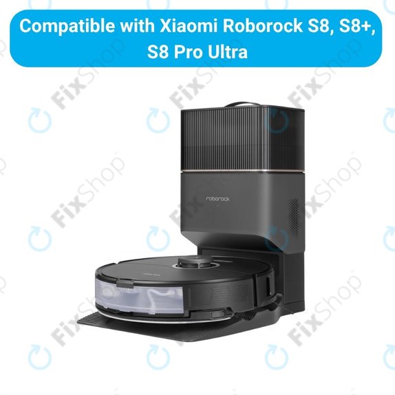 Sada náhradních dílů pro Xiaomi Roborock S8, S8+, S8 Pro Ultra (2 páry hlavních kartáčů, 4x Filtr, 4x Boční kartáč – černý)