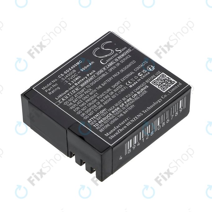 Baterie pro SJCAM SJ4000, SJ5000, 900mAh, Li-Ion, 3.7V, SJ4000B, HQ