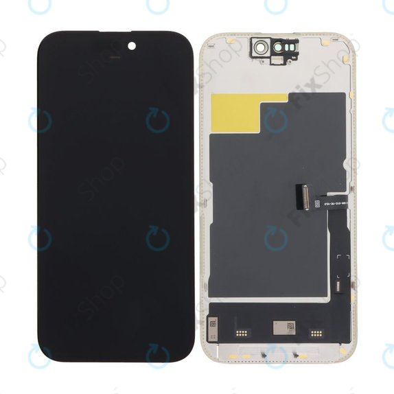 Displej Soft OLED 120Hz pro iPhone 15 Pro, Dotykové sklo s rámem, FixPremium