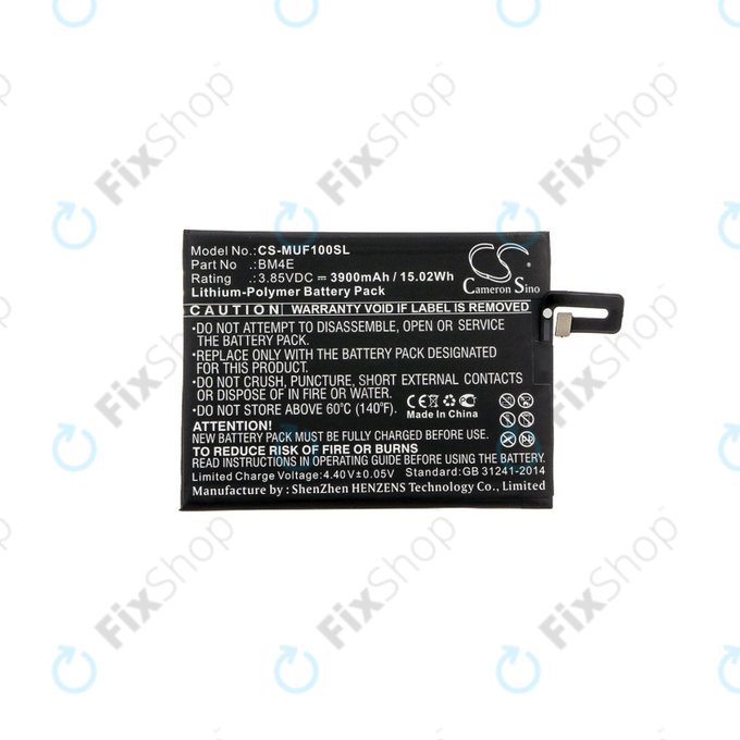 Baterie pro Pocophone M1805e10a, Pocophone Poco F1, 3900mAh, Li-Pol, 3.85 V, BM4E, HQ