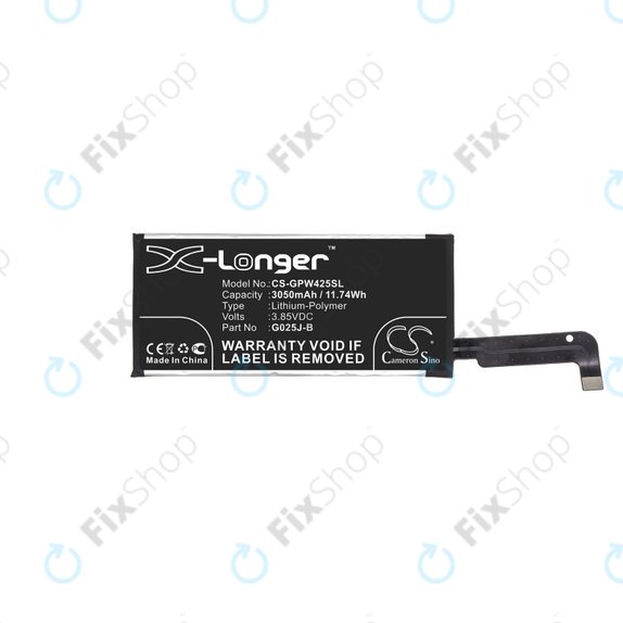 Baterie pro Google Pixel 4a 4G, 3050mAh, Li-Pol, 3.85 V, G025J-B, HQ