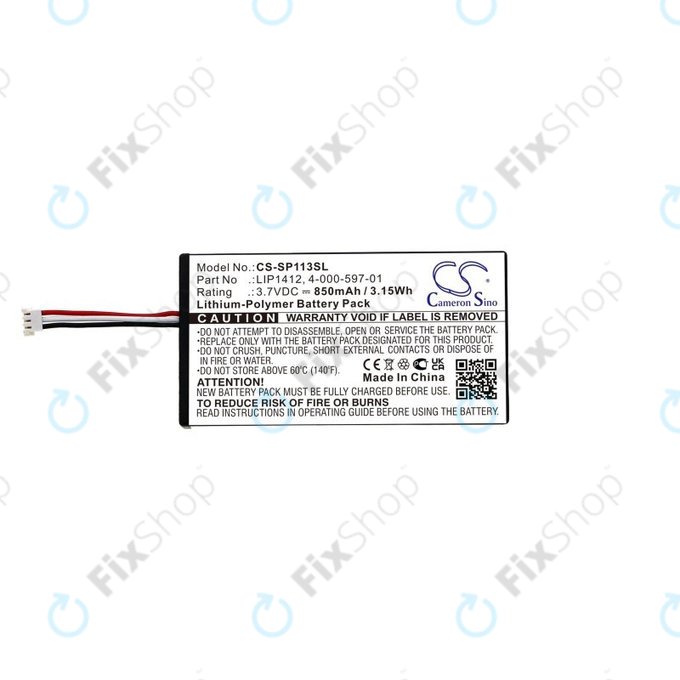 Baterie pro PSP, 850mAh, Li-Pol, 3.7V, LIP1412, HQ