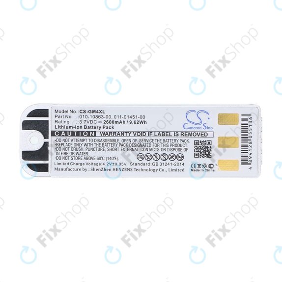 Baterie pro Garmin Zumo 400, 550, 2600mAh, Li-Ion, 3.7V, 010-10863-00, 011-01451-00, HQ