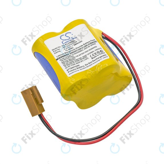 Baterie pro Fanuc 18-T Series Programmable Logic, 2400mAh, Li-MnO2, 6V, BR-2/3AGCT4A, HQ