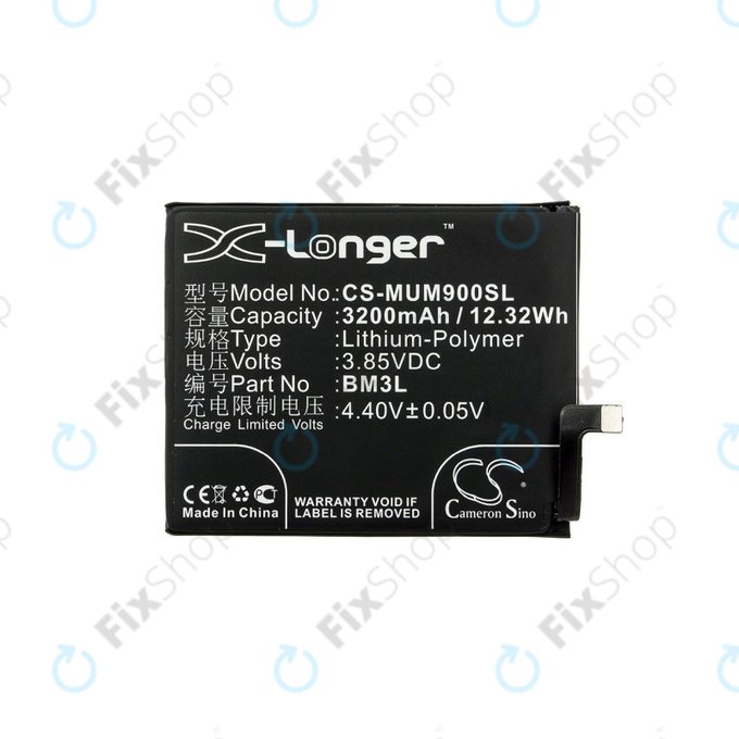 Baterie pro Xiaomi Mi 9, 3200mAh, Li-Pol, 3.85 V, BM3L, HQ