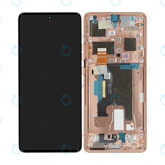 Motorola Edge 50 Ultra - LCD Displej + Dotykové Sklo + Rám (Peach Fuzz) - 5D68C24485 Genuine Service Pack