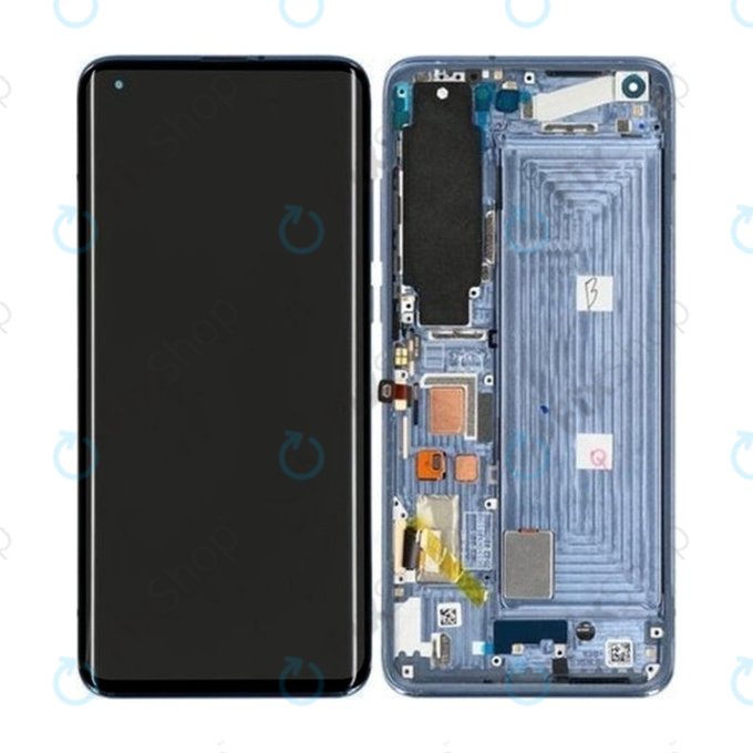 Xiaomi Mi 10 - LCD Displej + Dotykové Sklo + Rám (Twilight Grey) - 56000500J200 Genuine Service Pack