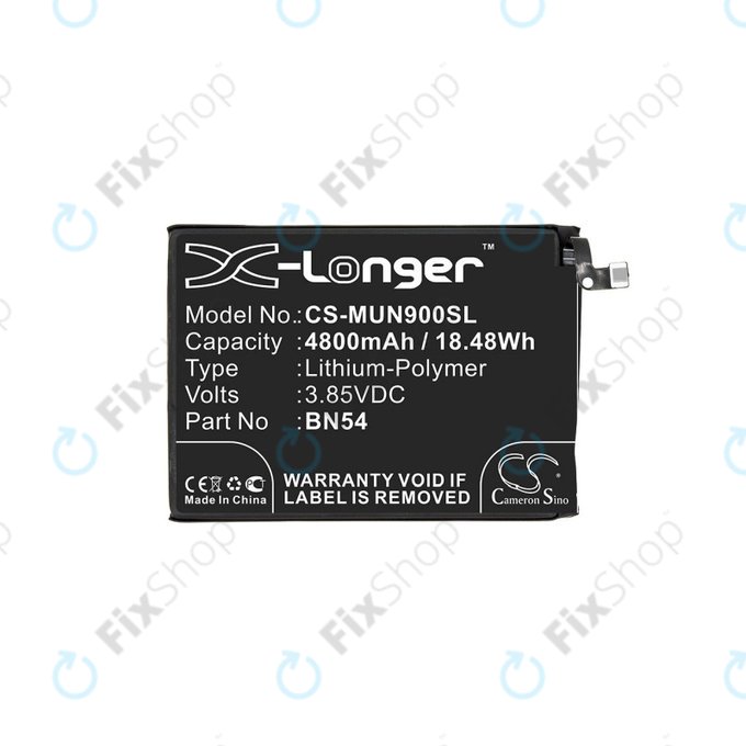 Baterie pro Xiaomi Redmi 9 M2004J19G, 4800mAh, Li-Pol, 3.85 V, BN54, HQ