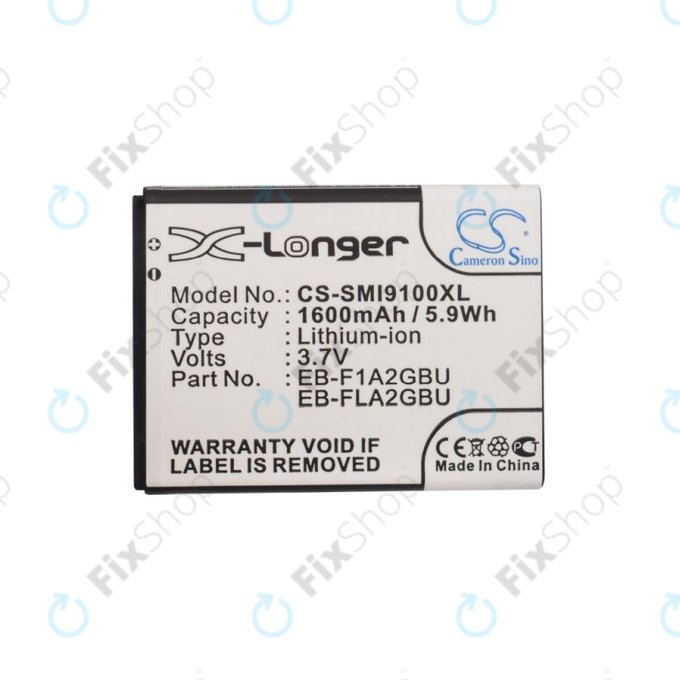 Baterie pro Samsung i9100, Galaxy S II, 1600mAh, Li-Ion, 3.7V, EB-F1A2GBU, HQ