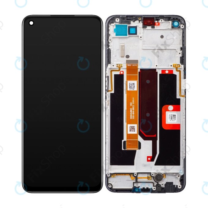 Oppo A54 5G, A74 5G - LCD Displej + Dotykové Sklo + Rám (Fluid Black) TFT