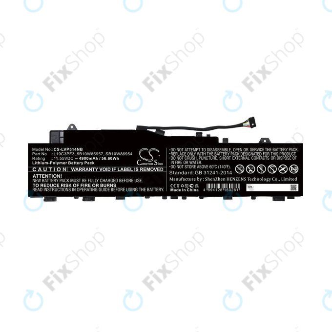 Baterie pro Lenovo Ideapad 5 14, Xiaoxin Air 14 2020, 4900mAh, Li-Pol, 11.55V, 5B10W86957, HQ