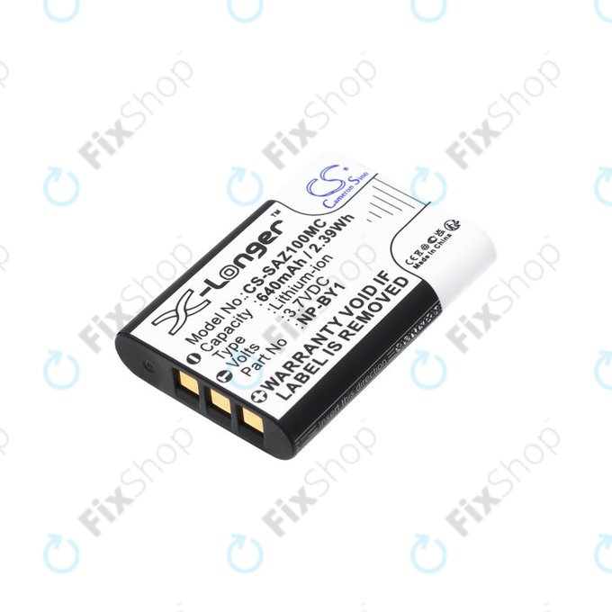 Baterie pro Sony HDR-AZ1, 640mAh, Li-Ion, 3.7V, NP-BY1, HQ