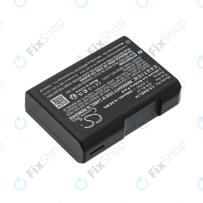 Baterie pro Nikon D3100 DSLR, 900mAh, Li-Ion, 7.4V, EN-EL14, HQ