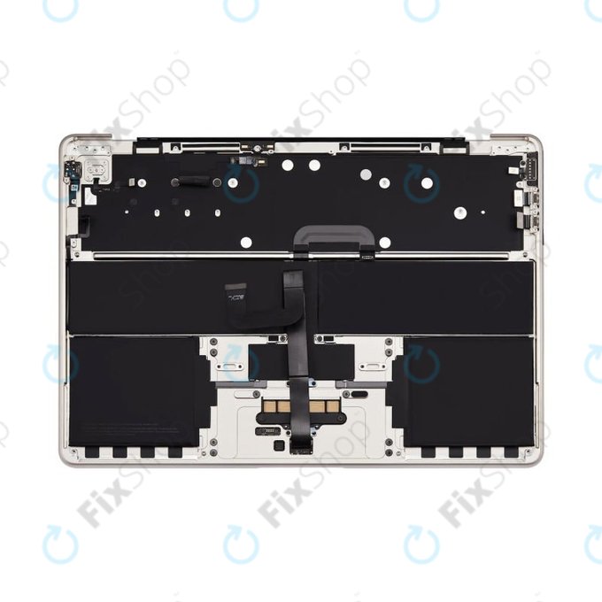 Horní rám klávesnice pro MacBook Air 13", A3113 (2024), s klávesnicí US a baterií, Starlight, 661-40229, Genuine Apple