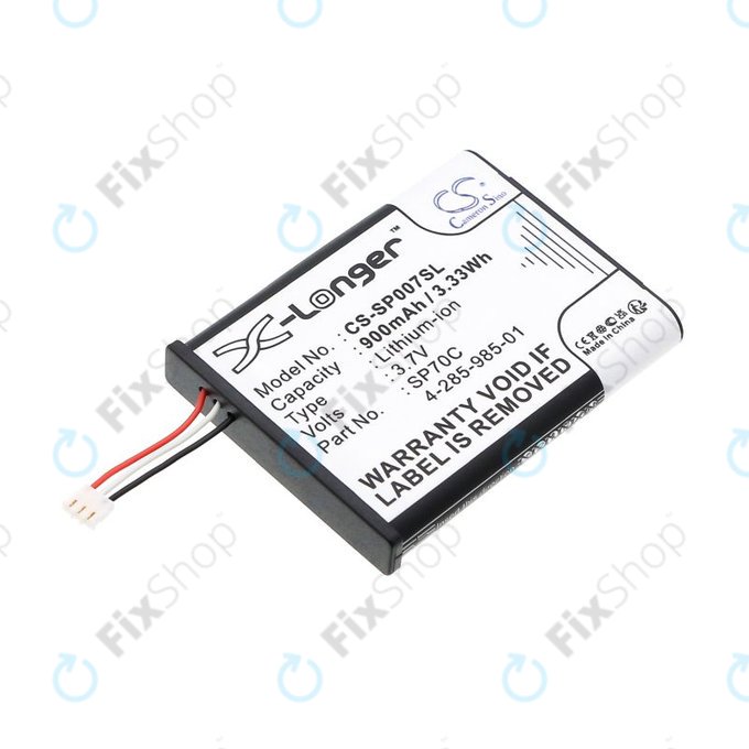 Baterie pro Sony PSP E1000, E1002, E1004, E1008, 900mAh, Li-Ion, 3.7V, SP70C, HQ