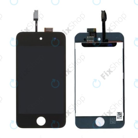 LCD Displej pro iPod Touch (4th Gen), Black, Dotykové sklo s rámem