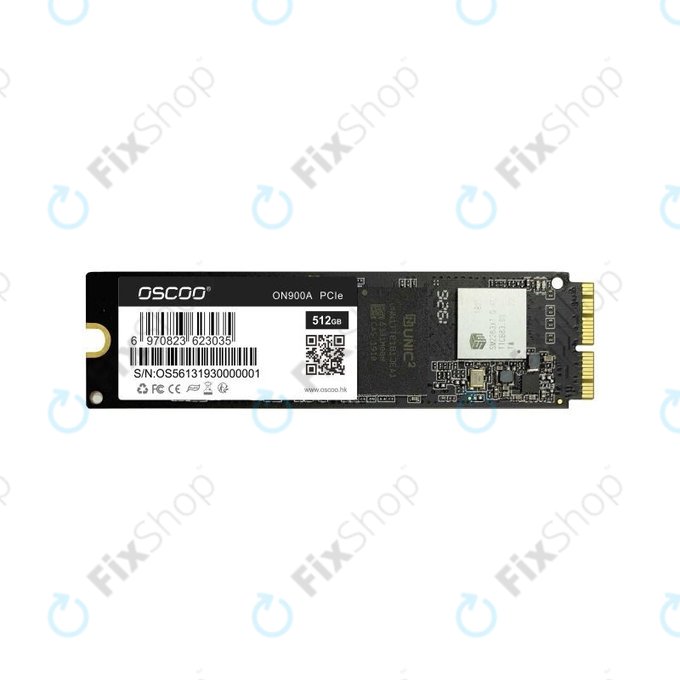 Oscoo ON900A PCIe - SSD 512GB - MacBook Air, Pro (Late 2013 - 2017) Refurbished