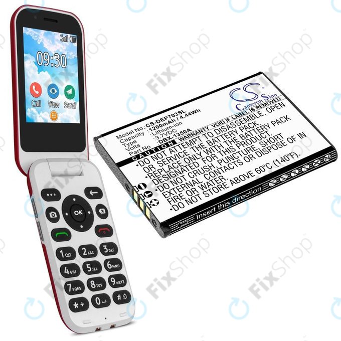 Baterie pro Doro 7030, 7031, DFC-0270, 7080, 1200mAh, Li-Ion, 3.7V, DBX-1350A, HQ