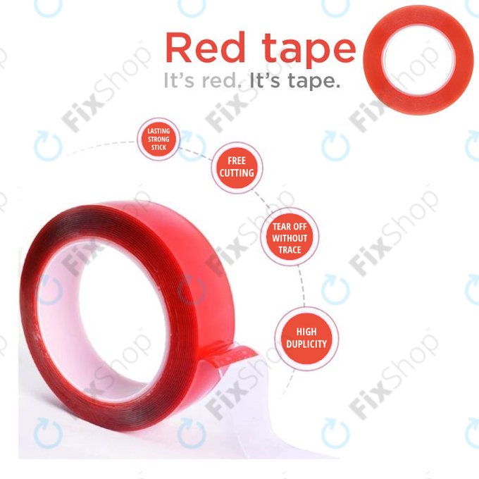 Magic RED Tape - Oboustranná Lepící Páska - 8mm x 25m (Transparentní)