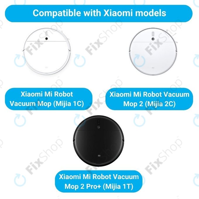 Sada náhradních dílů pro Xiaomi Viomi V2, V2 Pro, V3, SE, Mi Robot Vacuum Mop Pro (P), 2S (2x Hlavní kartáč, 4x Filtr, 4x Boční kartáč)