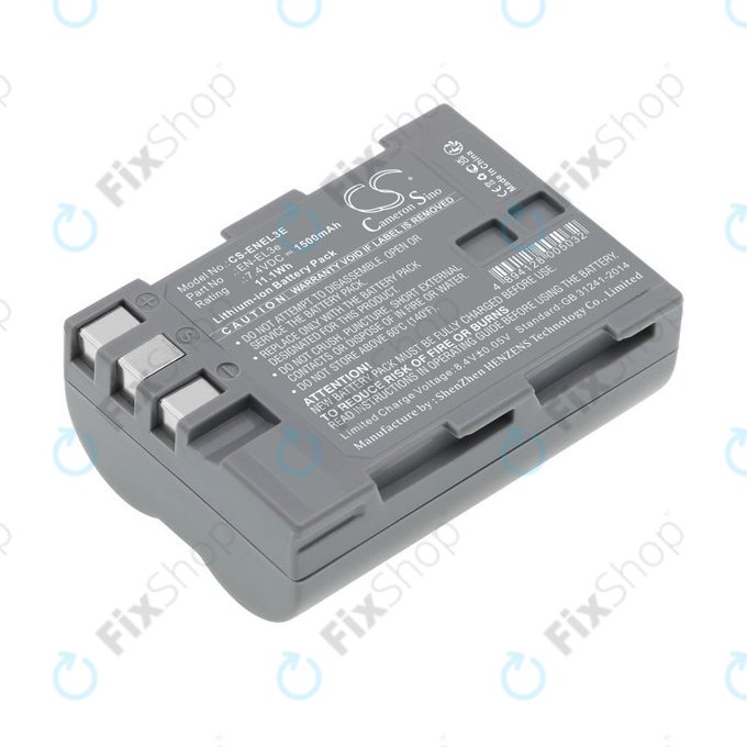 Baterie pro Nikon D100, D200, D50, D70, D70s, D80, D300S, D700, D90, D300, 1500mAh, Li-Ion, 7.4V, EN-EL3e, HQ