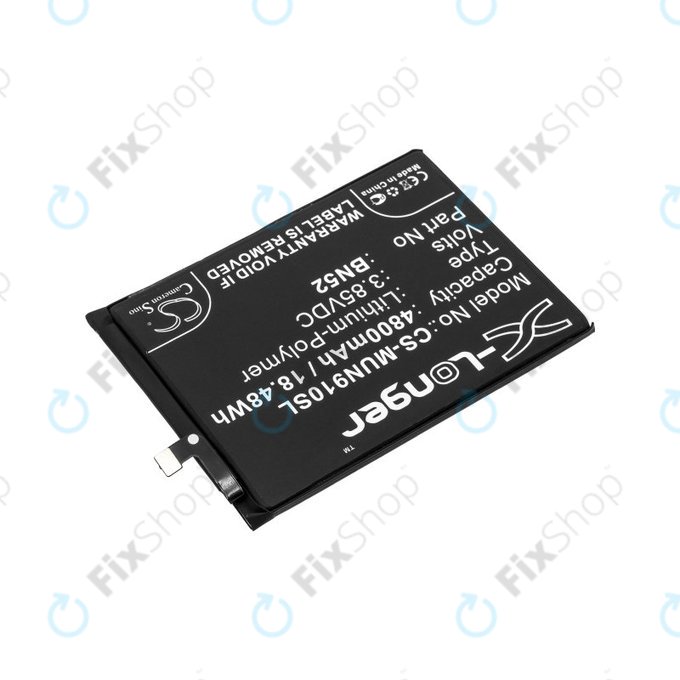 Baterie pro Xiaomi Redmi Note 9 Pro, 4800mAh, Li-Pol, 3.85 V, BN52, HQ