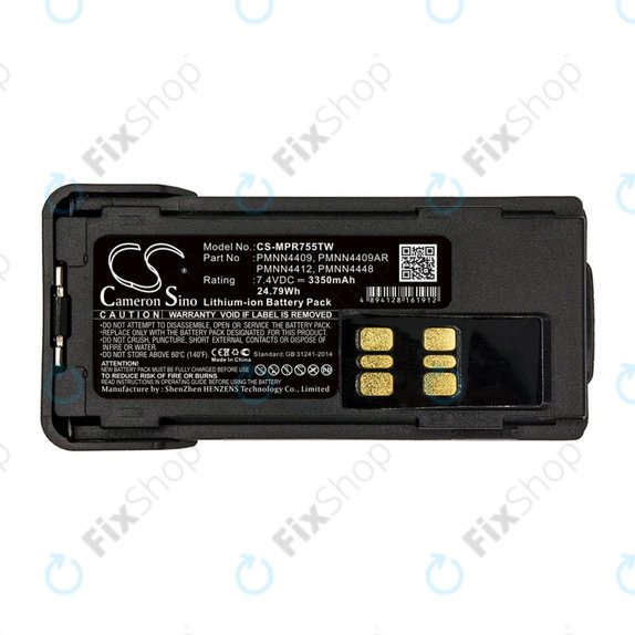 Baterie pro Motorola DP2600, 4000, 4600, 4800, XPR3000, XPR3300, 3350mAh, Li-Ion, 7.4V, PMNN4409, HQ