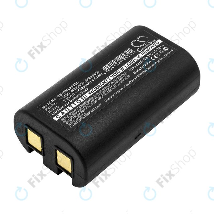 Baterie pro Dymo 260, 280, 650, 650mAh, Li-Ion, 7.4V, 14430, HQ