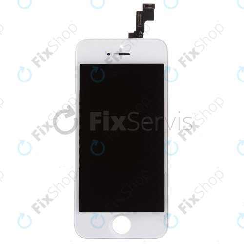 Displej pro iPhone 5S, SE, White, Dotykové sklo s rámem