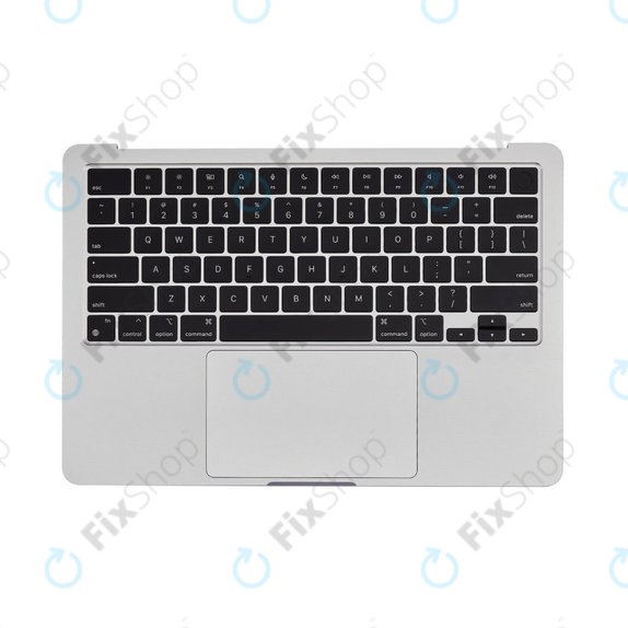 Horní rám klávesnice pro MacBook Air 13", A3113 (2024), s klávesnicí US a baterií, Silver, 661-40228, Genuine Apple