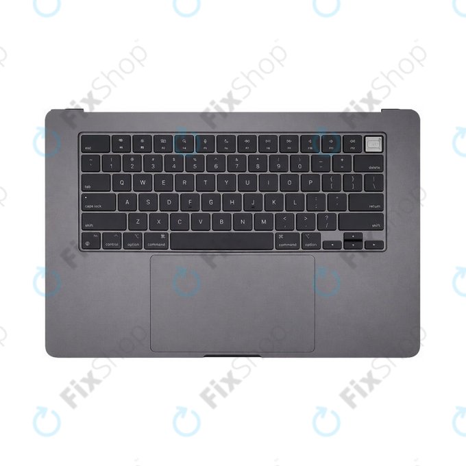 Horní rám klávesnice pro MacBook Air 15", A3114 (2023), s klávesnicí US a baterií, Space Gray, 661-34895, Genuine Apple