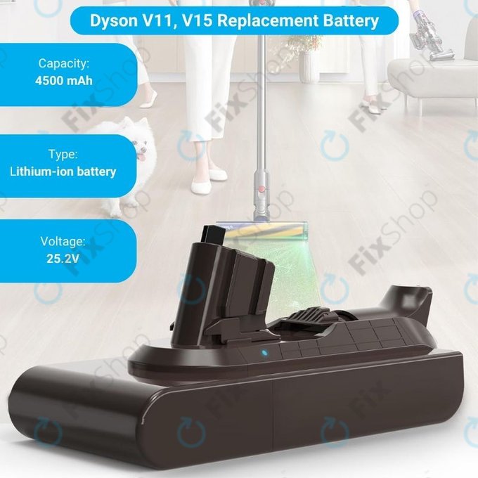 Dyson V11, V15 - Baterie SV15, SV18, 970938-01 Li-Ion 25.2V 4500mAh