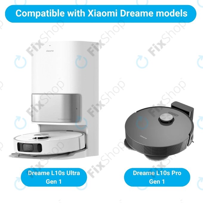 Sada náhradních dílů pro Xiaomi Dreame L10s Ultra, Xiaomi Dreame L10s Pro (1x Hlavní kartáč, 2x Filtr, 2x Boční kartáč)