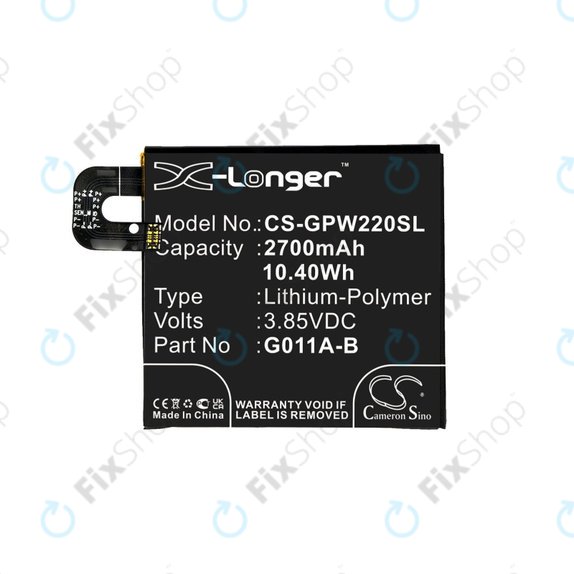 Baterie pro Google Pixel 2 G011A, 2700mAh, Li-Pol, 3.85 V, G011A-B, HQ