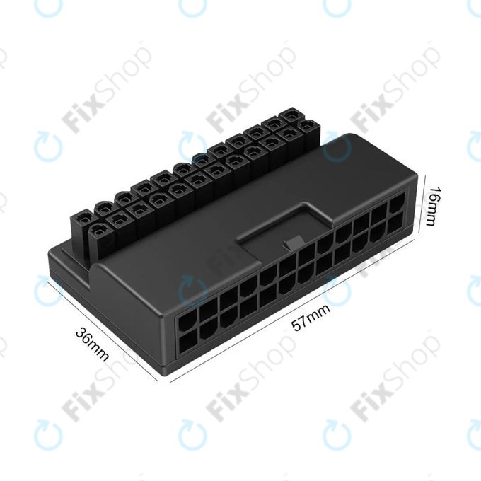 Napájecí adaptér ATX 24 pin 90° pro základní desku