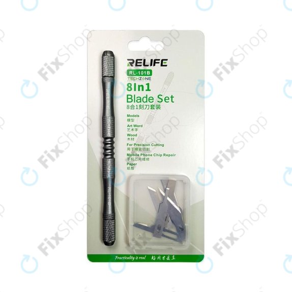 Relife RL-101B - Čepele s Rukojetí pro Odstranění Lepidla 8v1