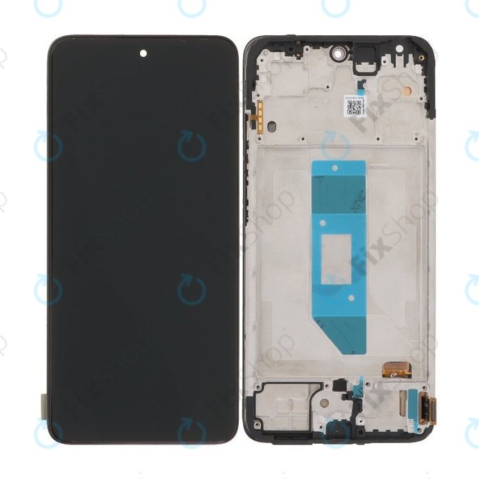 Displej OLED pro Xiaomi Redmi Note 14 4G, Black, Dotykové sklo s rámem
