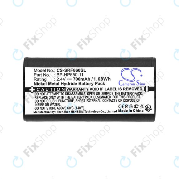 Baterie pro Sony MDR, BP-HP550-11, Ni-MH, 2.4V, 700mAh, HQ