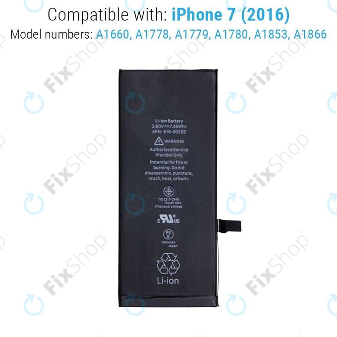 Baterie pro iPhone 7, 1960mAh, FixPremium