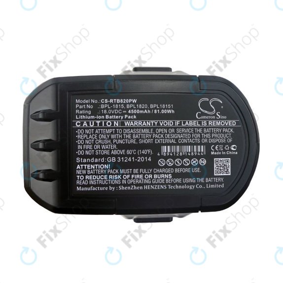 Baterie pro Ryobi 18V ONE+, 4500mAh, Li-Ion, 18V, RB1820C, RB18L25, RB1840X, RB1850X, RB18L50, HQ