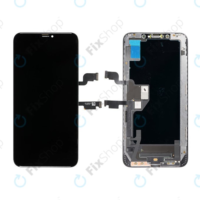 Displej Hard OLED pro iPhone XS Max, Dotykové sklo s rámem, FixPremium