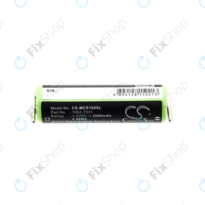 Baterie pro Moser Easy Style 1881, 2000mAh, Ni-MH, 1.2V, 1852-7531, HQ