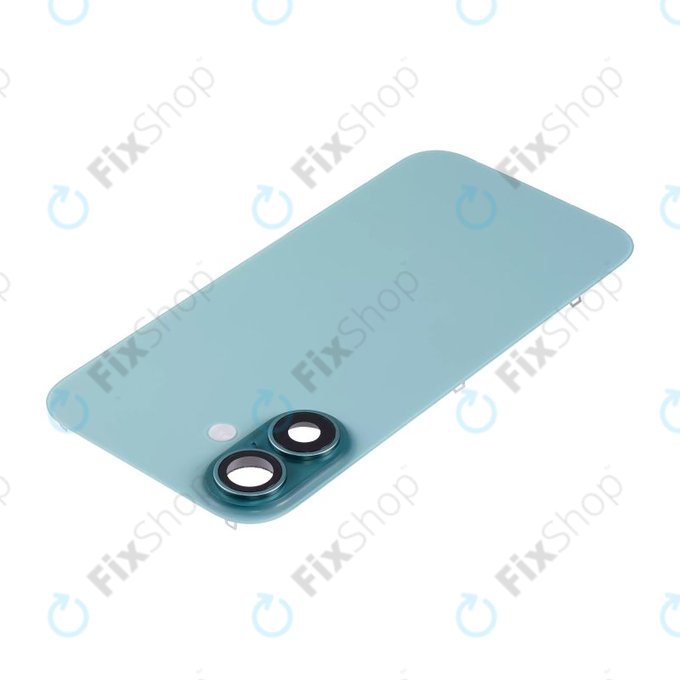 Apple iPhone 16 - Sklo Zadního Housingu + Sklíčko Kamery + Kovová Destička + Magsafe Magnet (Teal)