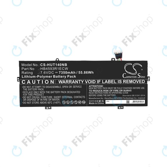 Huawei MateBook X Pro - Baterie HB4593R1ECW 7350mAh HQ