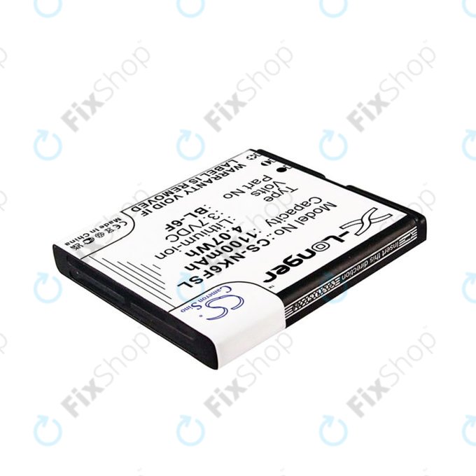 Baterie pro Nokia N78, N79, N95 8GB, 1100mAh, Li-Ion, 3.7V, BL-6F, HQ