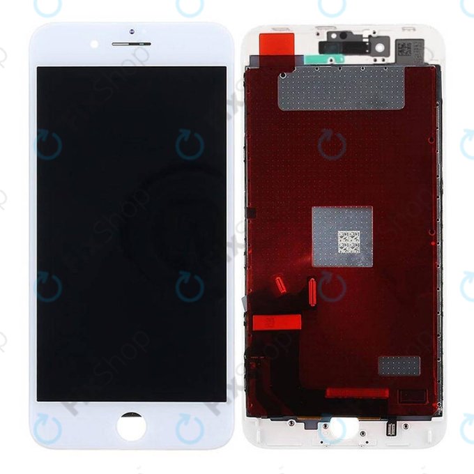 Displej pro iPhone 8 Plus, White, Dotykové sklo s rámem, Refurbished