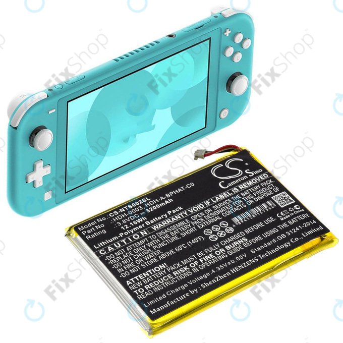 Baterie pro Nintendo Switch Lite, 3200mAh, Li-Pol, 3.8 V, HDH-A-BPHAT-C0, HQ